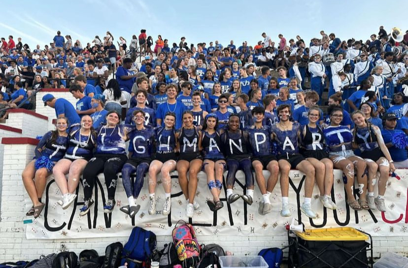 Pep Club at the game. 