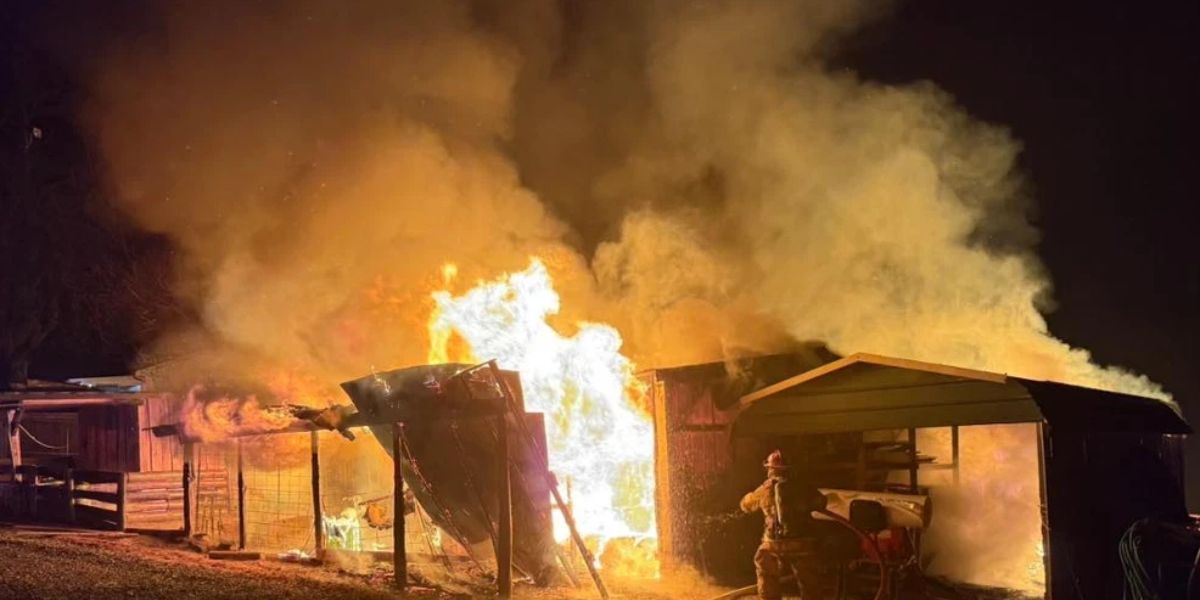 Bedford County Farm Store Closed After Fire Destroys Hay Barn, Thousands of Bales Lost
