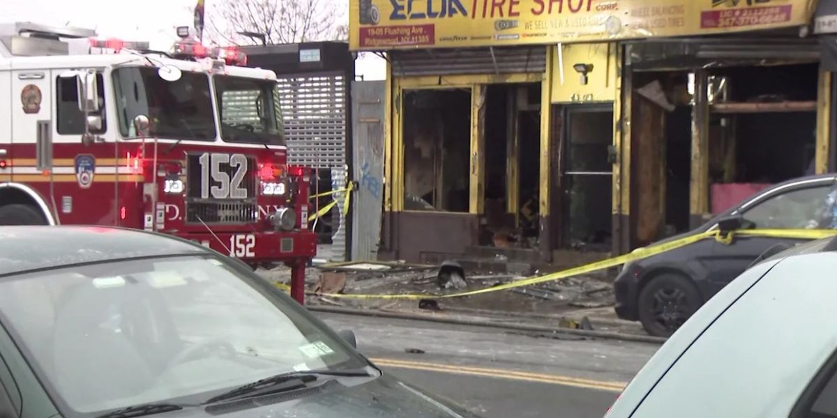 Queens Fire Injures Nine and Displaces Families as Blaze Engulfs Tire Shop Building