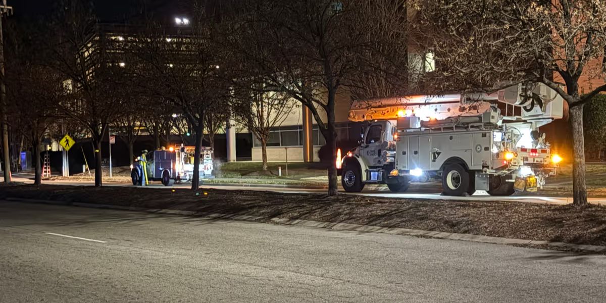 Raleigh Intersection Remains Closed After Car Crashes Into Utility Pole, Causing Power Outages and Traffic Disruptions